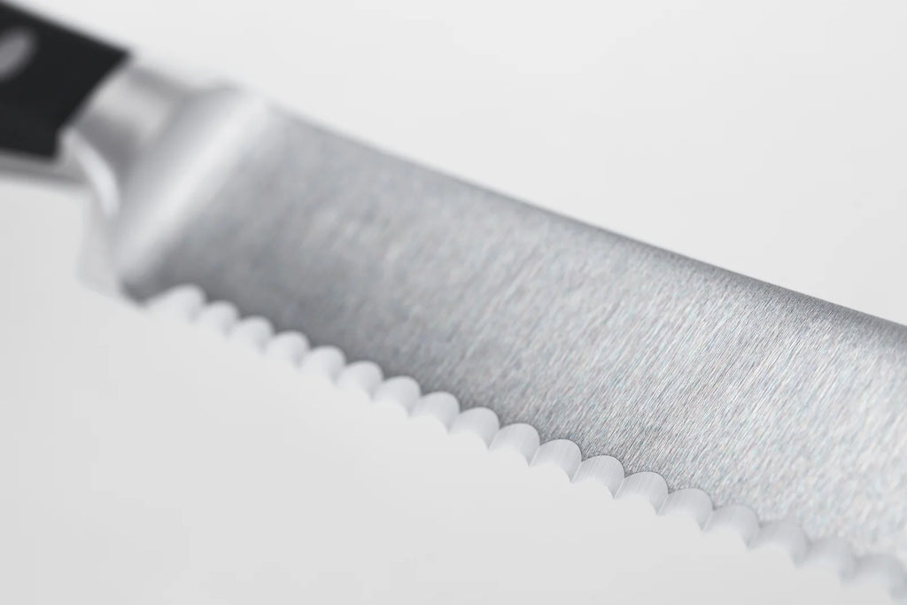 Serrated Paring Knife, 3 1/2-Inch Narrow Blade for Trimming, Slicing, and Peeling Small Produce