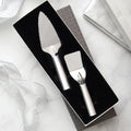 Serving Utensil Gift Set with a Mini Server and Serrated Pie Server, Two Stainless Steel Pieces in a Gift Box — Silver (S37)