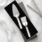 Serving Utensil Gift Set with a Mini Server and Serrated Pie Server, Two Stainless Steel Pieces in a Gift Box
