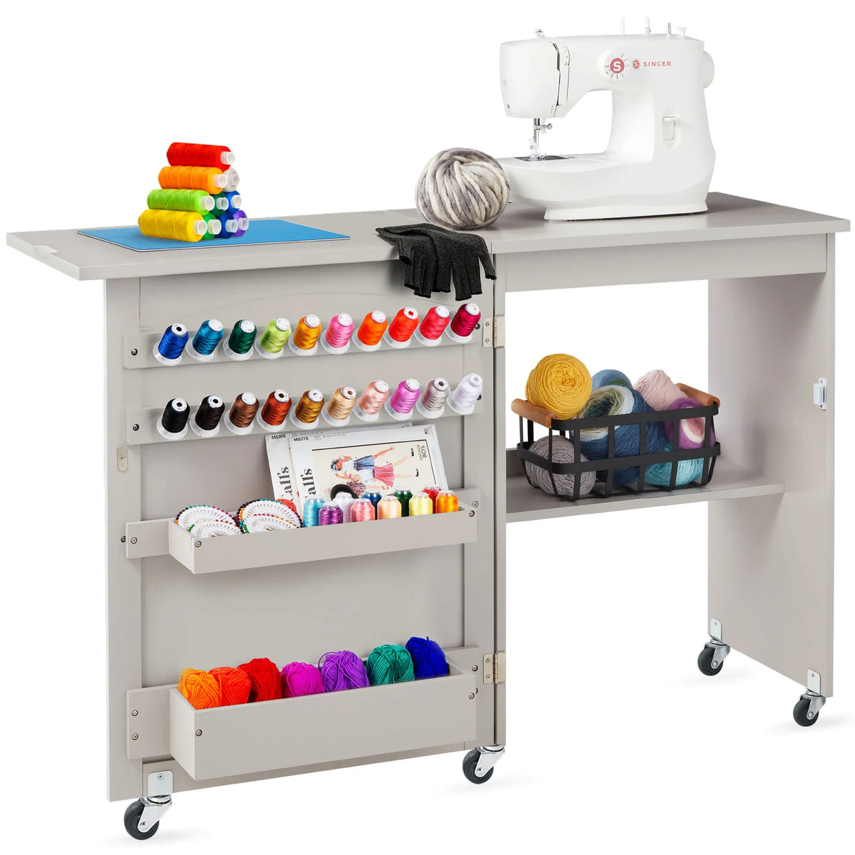 Sewing Table, Gray