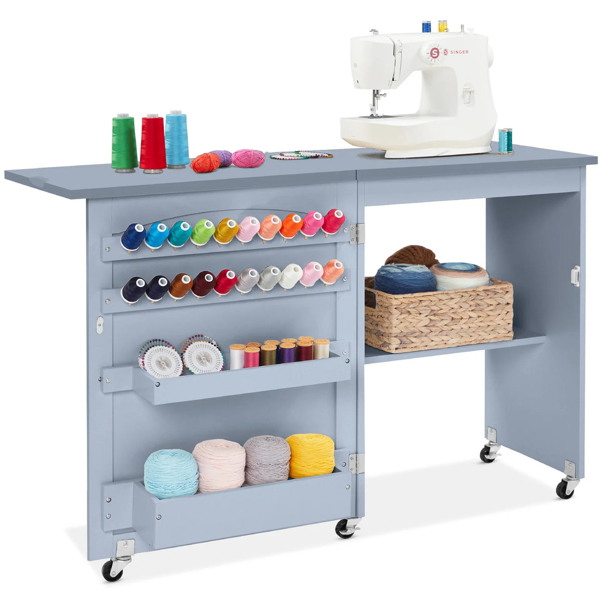 Sewing Table, Light Blue