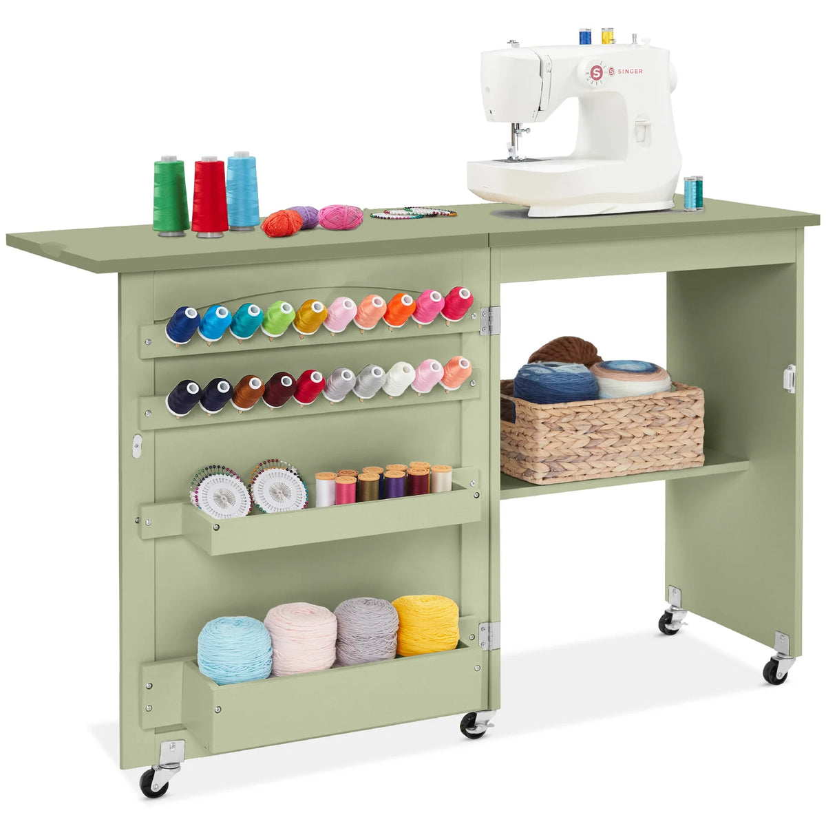 Sewing Table, Light Green
