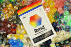 Sharp Edge Polyhedral Dice Set with Hand-Poured Resin Designs for Tabletop Role-Playing Games