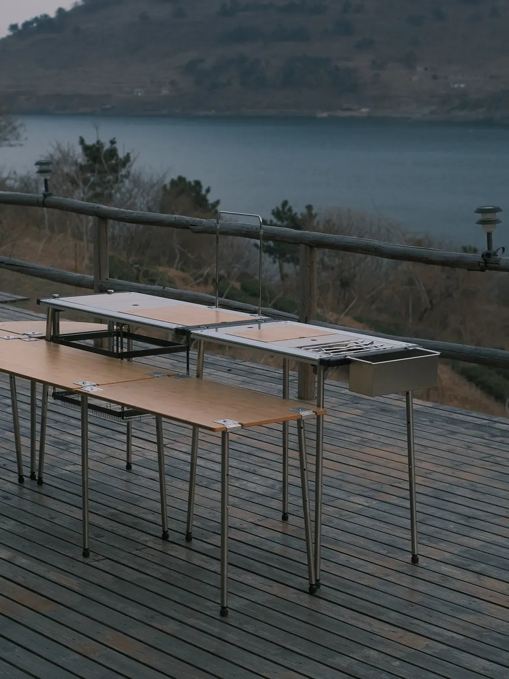 Short Adjustable IGT Table Legs in a Pair with Three Height Settings from 15.75 to 26 Inches