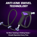Short Pressure Washer Gun with a 360° Swivel Inlet and Easy-Pull Trigger for Car Detailing and Outdoor Cleaning
