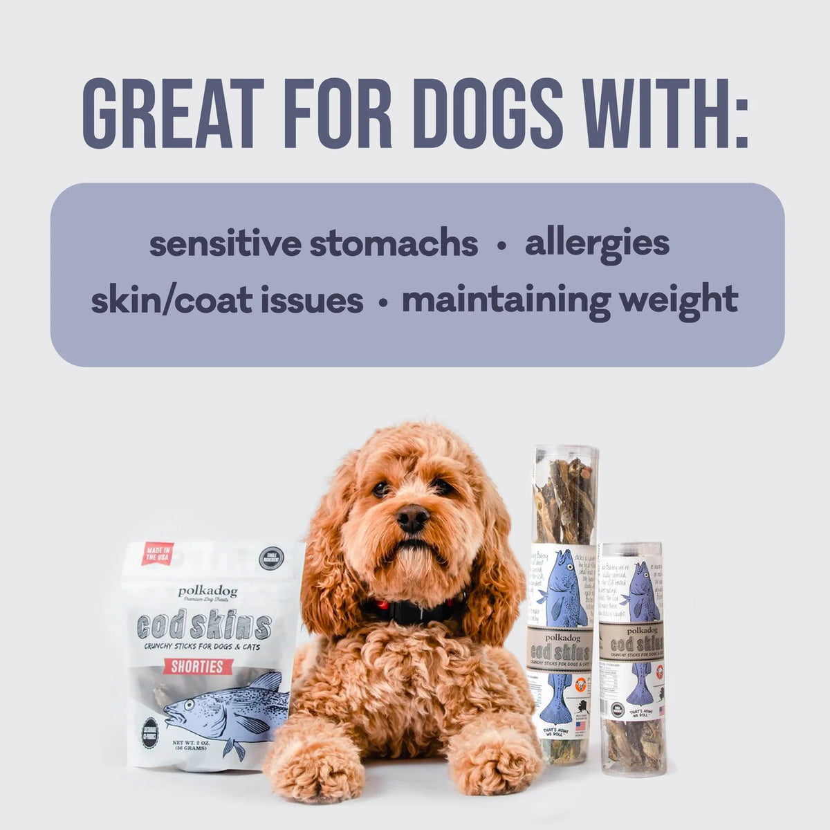Short-Stick Cod Skin Dog Treats
