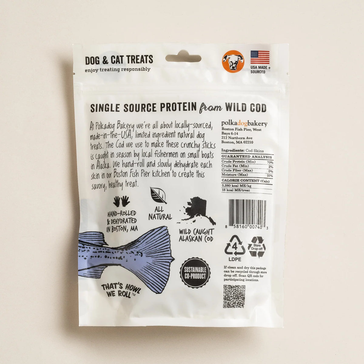 Short-Stick Cod Skin Dog Treats