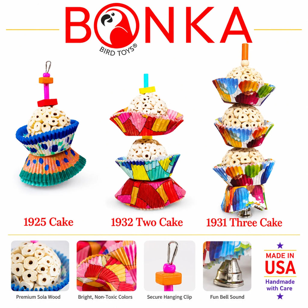 Shreddable Three Cake Bird Toy