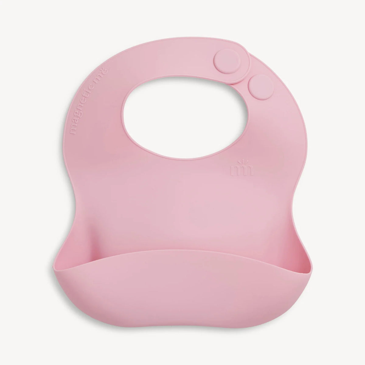 Silicone Baby Bib with Magnetic Closures for Easy Mealtime Cleanup and Quick One-Handed On and Off