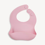 Silicone Baby Bib with Magnetic Closures for Easy Mealtime Cleanup and Quick One-Handed On and Off