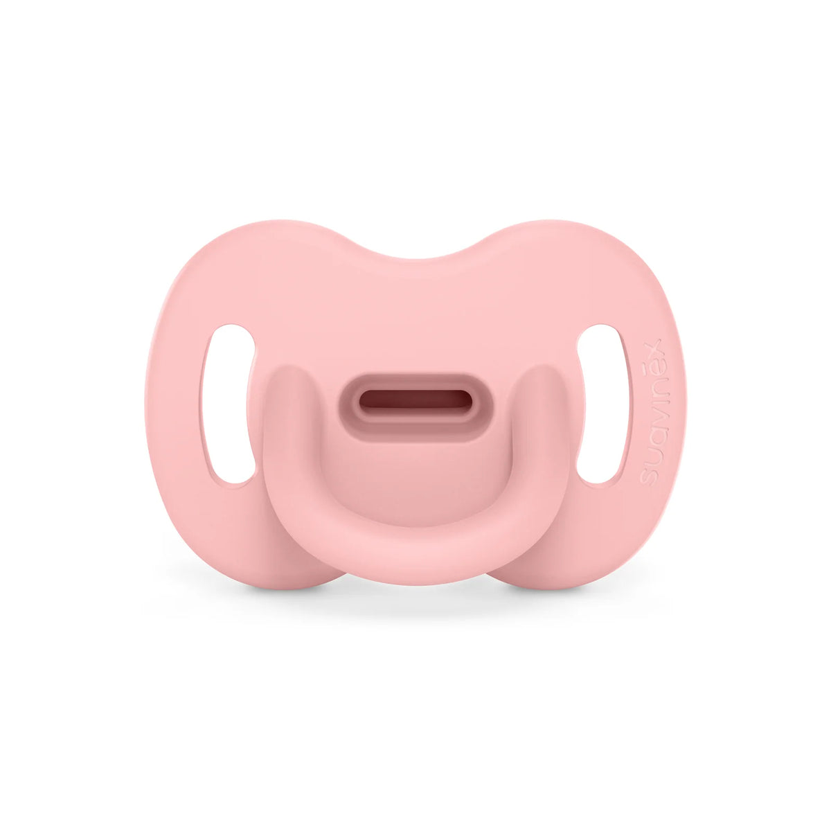 Silicone Baby Pacifier with a Reversible Physiological Nipple and Soft Single-Piece Constructi — 0-6mo / Single / Powder Pink