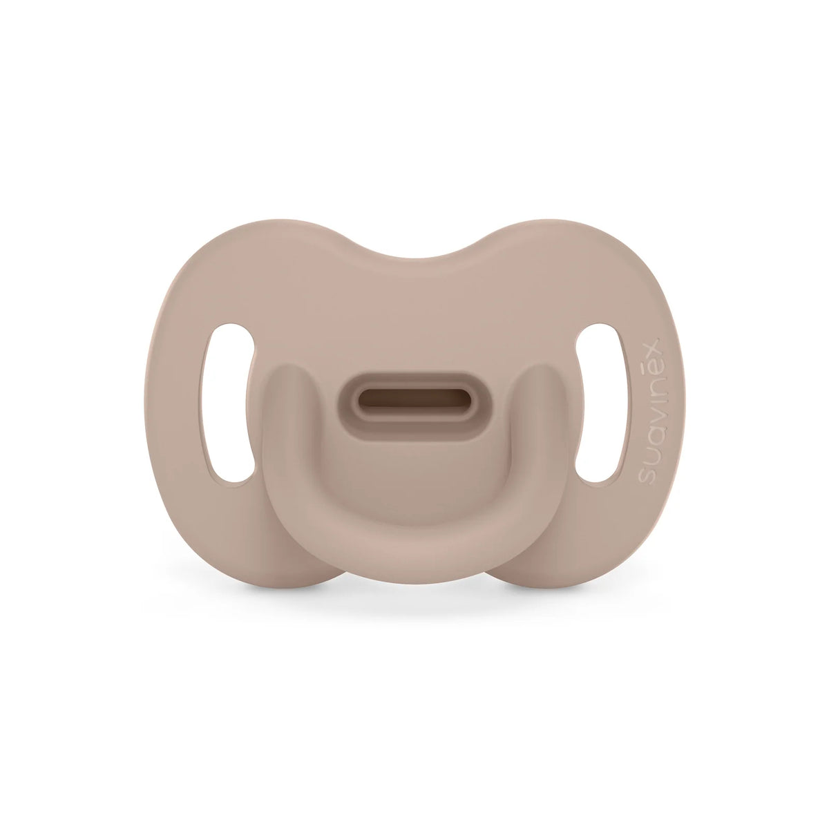 Silicone Baby Pacifier with a Reversible Physiological Nipple and Soft Single-Piece Constructi — 6-18mo / Single / Warm Taupe