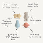 Silicone Bath Play Set with Toys That Open for Easy Cleaning and Fast Drying After Water Play