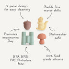 Silicone Bath Play Set with Toys That Open for Easy Cleaning and Fast Drying After Water Play