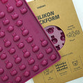Silicone Dog Treat Baking Mold, Medium (ca. 2.3 x 2.3 cm)-Burgundy