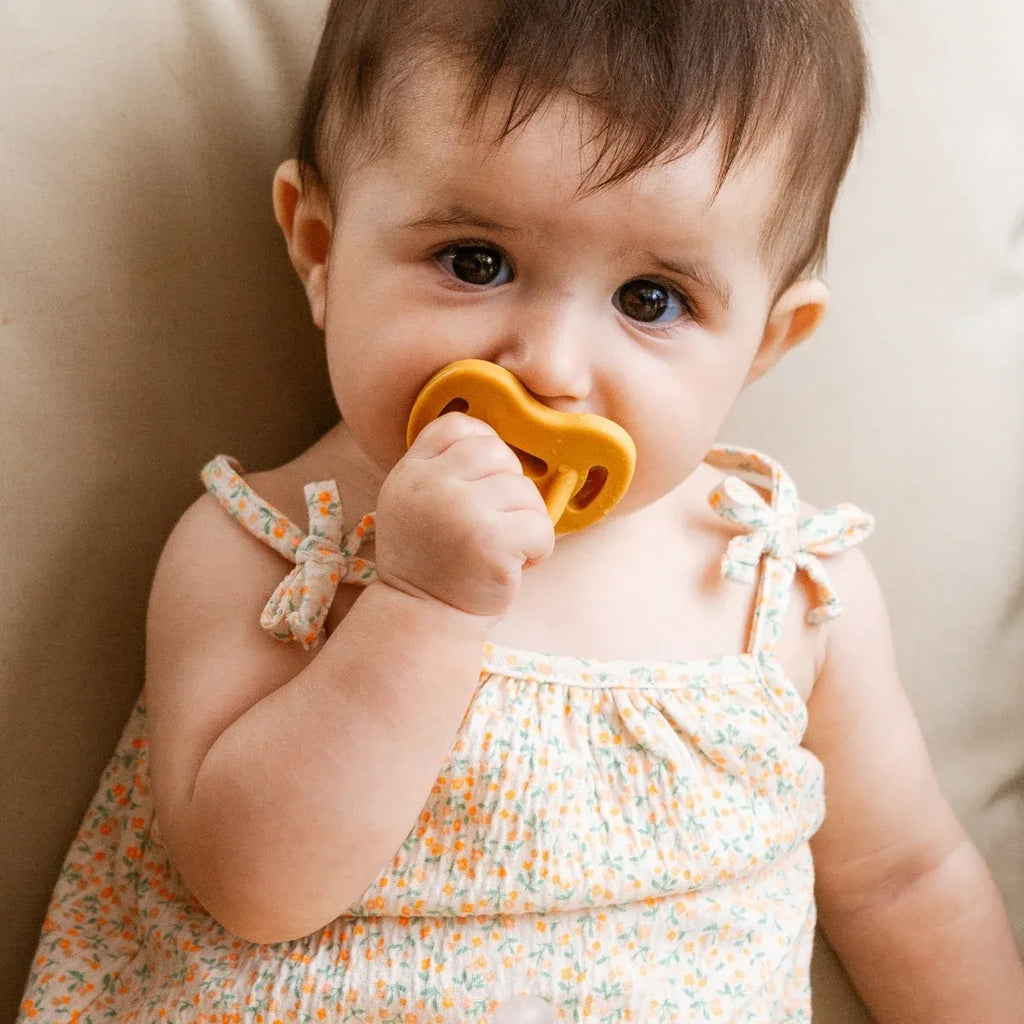 Silicone Pacifier 2 Pack with a Reversible Physiological Nipple and Soft Single-Piece Construction