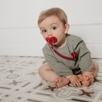 Silicone Pacifier 2 Pack with a Reversible Physiological Nipple and Soft Single-Piece Construction