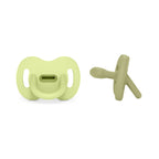 Silicone Pacifier 2 Pack with a Reversible Physiological Nipple and Soft Single-Piece Construction