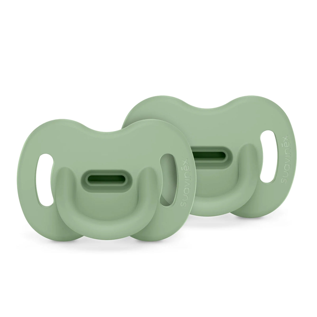 Silicone Pacifier 2 Pack with a Reversible Physiological Nipple and Soft Sin — Reseda/Reseda / 0-6mo / Reseda/Reseda / 6-18mo
