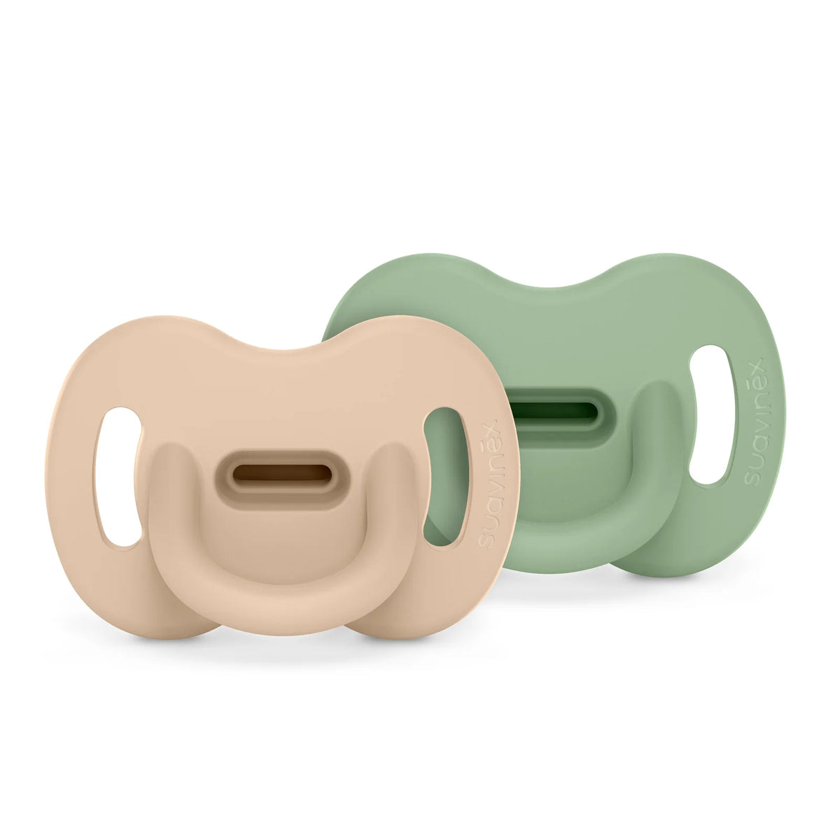 Silicone Pacifier 2 Pack with a Reversible Physiological Nippl — Shifting Sand/Reseda / 0-6mo / Shifting Sand/Reseda / 6-18mo