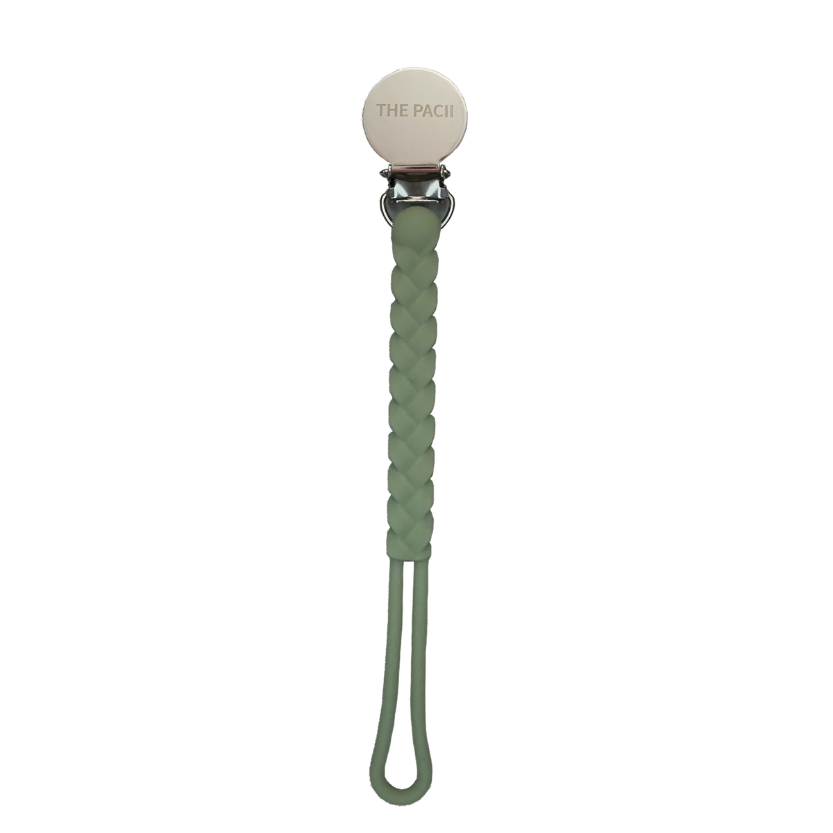 Silicone Pacifier Clip in a 7-Inch Length for Keeping a Pacifier Close During Everyday Baby Care — Green