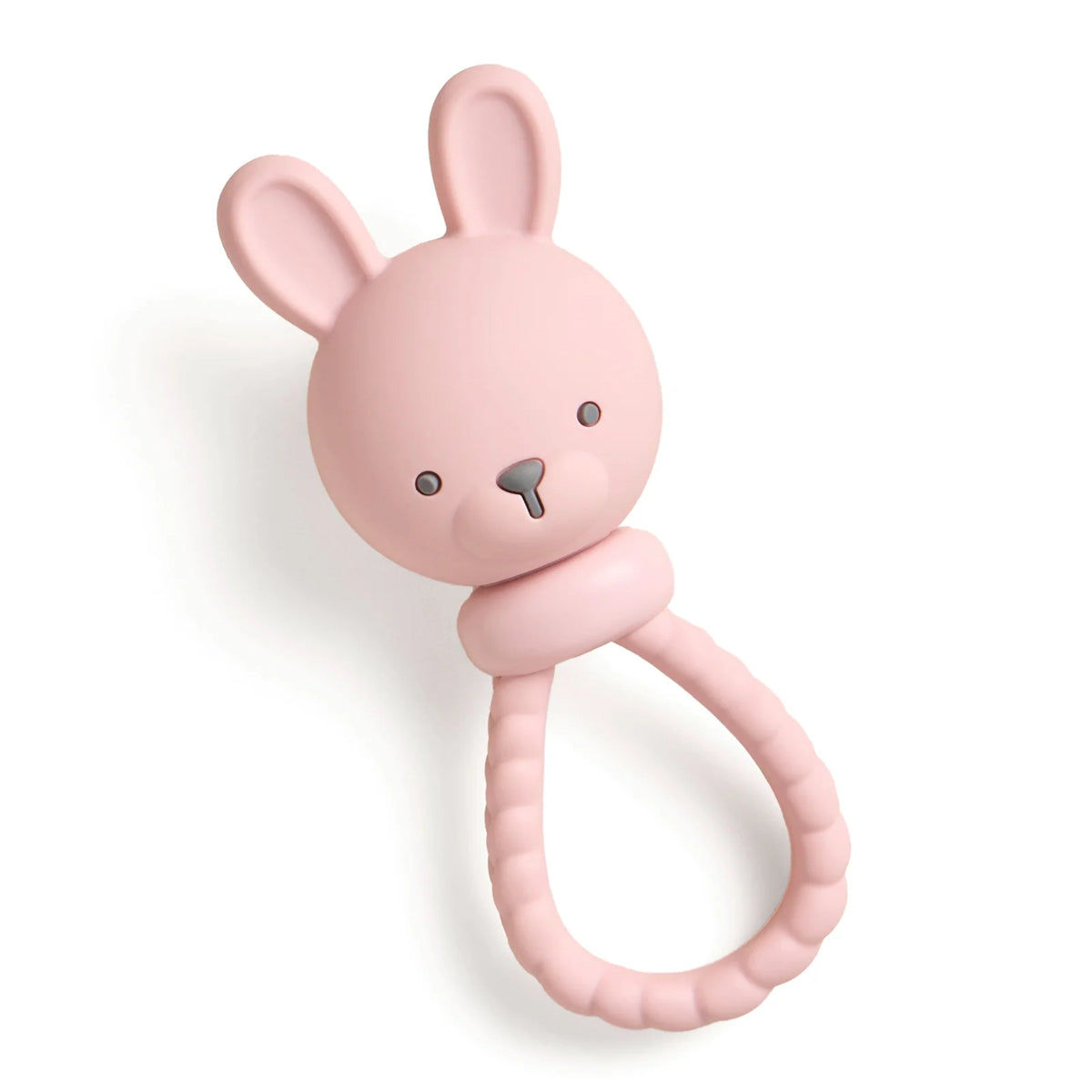 Silicone Rattle Teether for Babies with Multiple Textures and Gentle Sounds for Teething and Play — Bunny