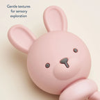 Silicone Rattle Teether for Babies with Multiple Textures and Gentle Sounds for Teething and Play