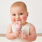 Silicone Rattle Teether for Babies with Multiple Textures and Gentle Sounds for Teething and Play