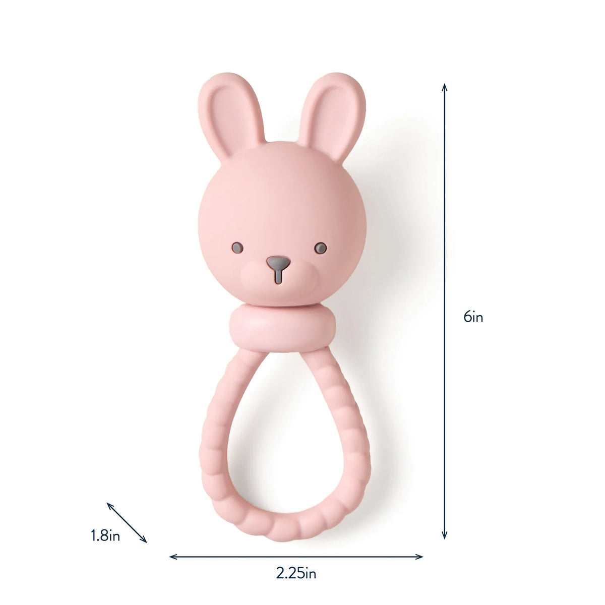 Silicone Rattle Teether for Babies with Multiple Textures and Gentle Sounds for Teething and Play