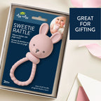 Silicone Rattle Teether for Babies with Multiple Textures and Gentle Sounds for Teething and Play