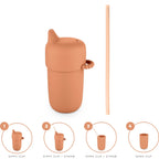 Silicone Toddler Training Cup, 7 oz,, Terracotta