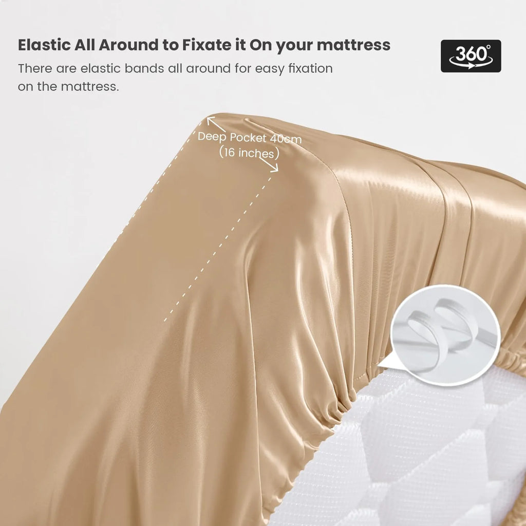 Silk Fitted Sheet in 19 Momme Mulberry Silk