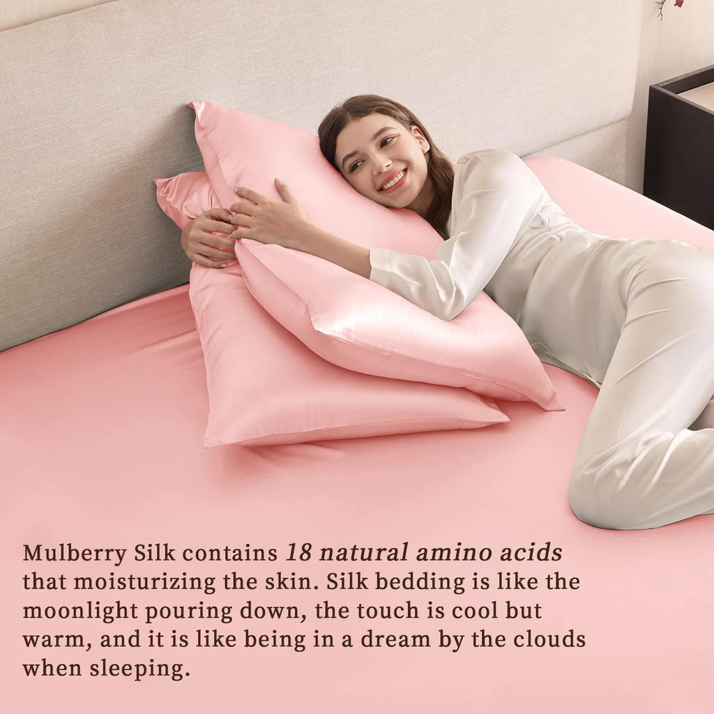 Silk Fitted Sheet in 19 Momme Mulberry Silk