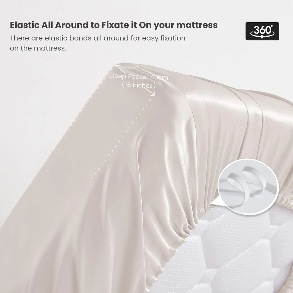 Silk Fitted Sheet in 19 Momme Mulberry Silk