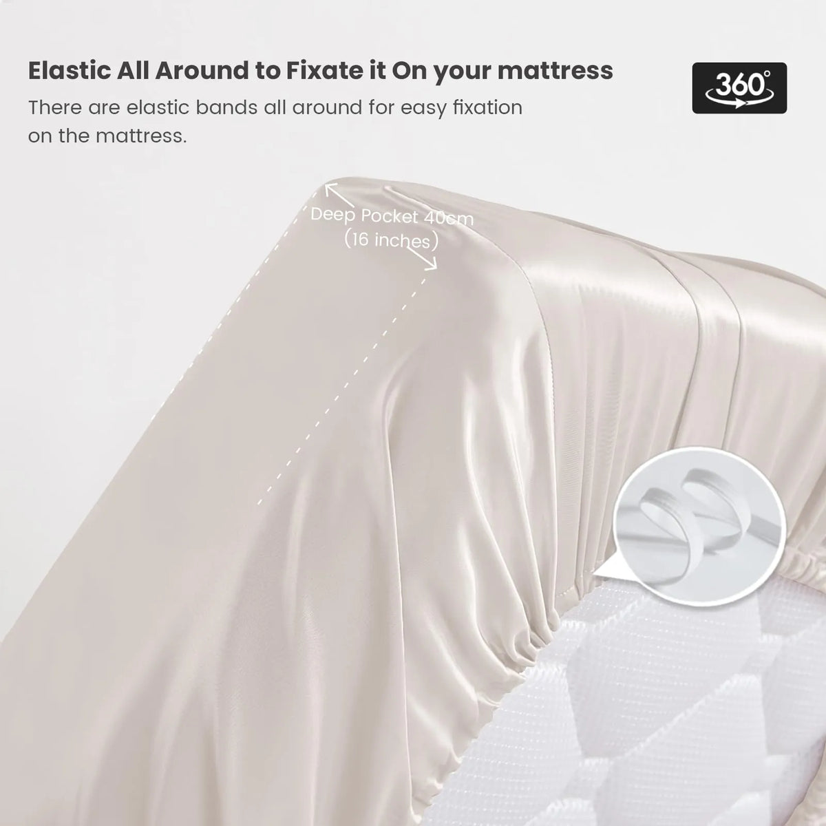 Silk Fitted Sheet in 19 Momme Mulberry Silk