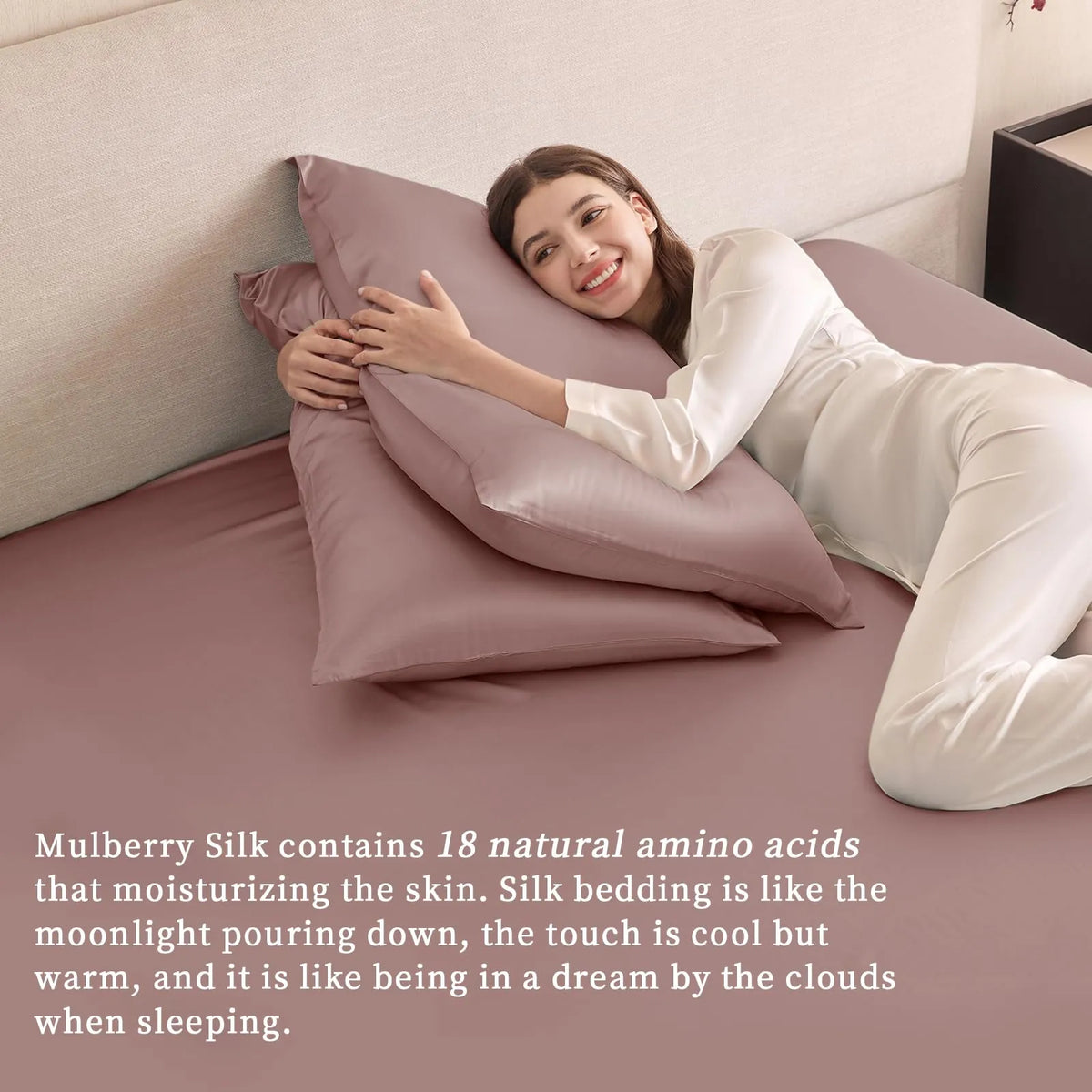 Silk Fitted Sheet in 19 Momme Mulberry Silk