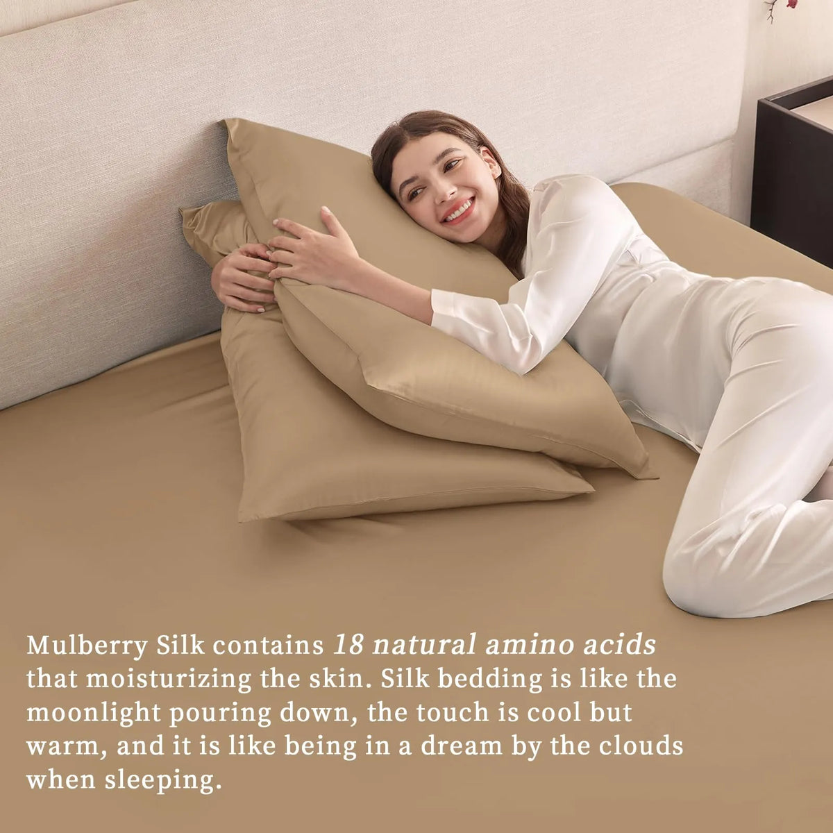 Silk Fitted Sheet in 19 Momme Mulberry Silk