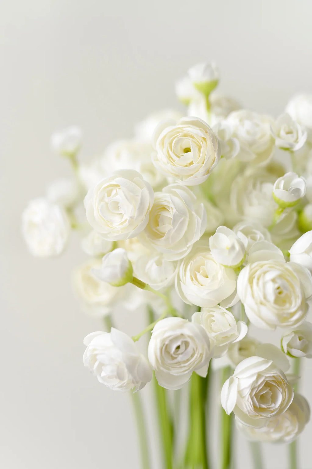 Silk Flowers in an 18-Piece Ranunculus Set