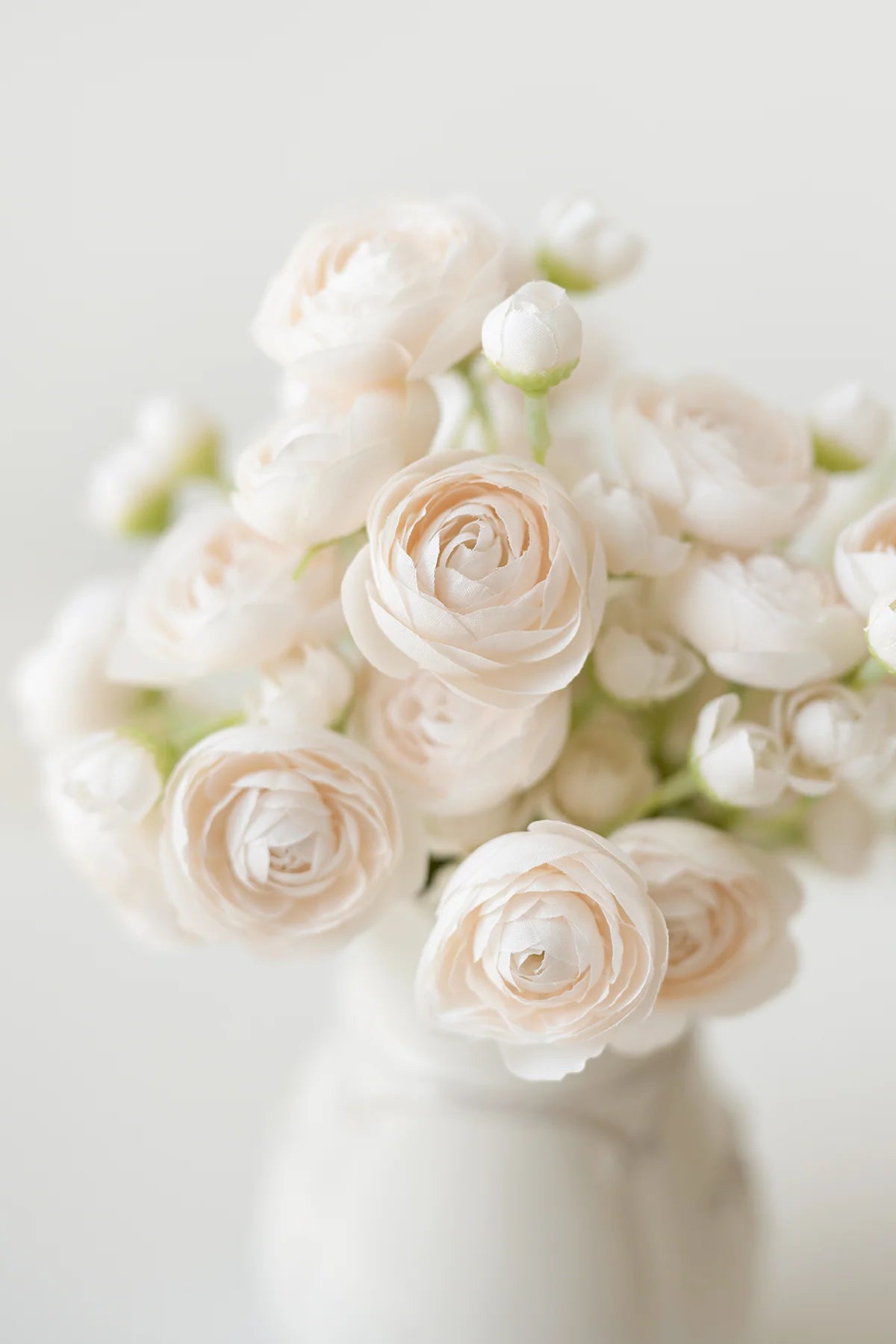 Silk Flowers in an 18-Piece Ranunculus Set