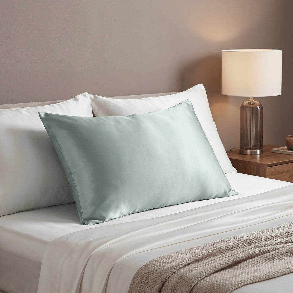 Silk Pillowcase in Matcha, Standard Size, Made from 100% Mulberry
