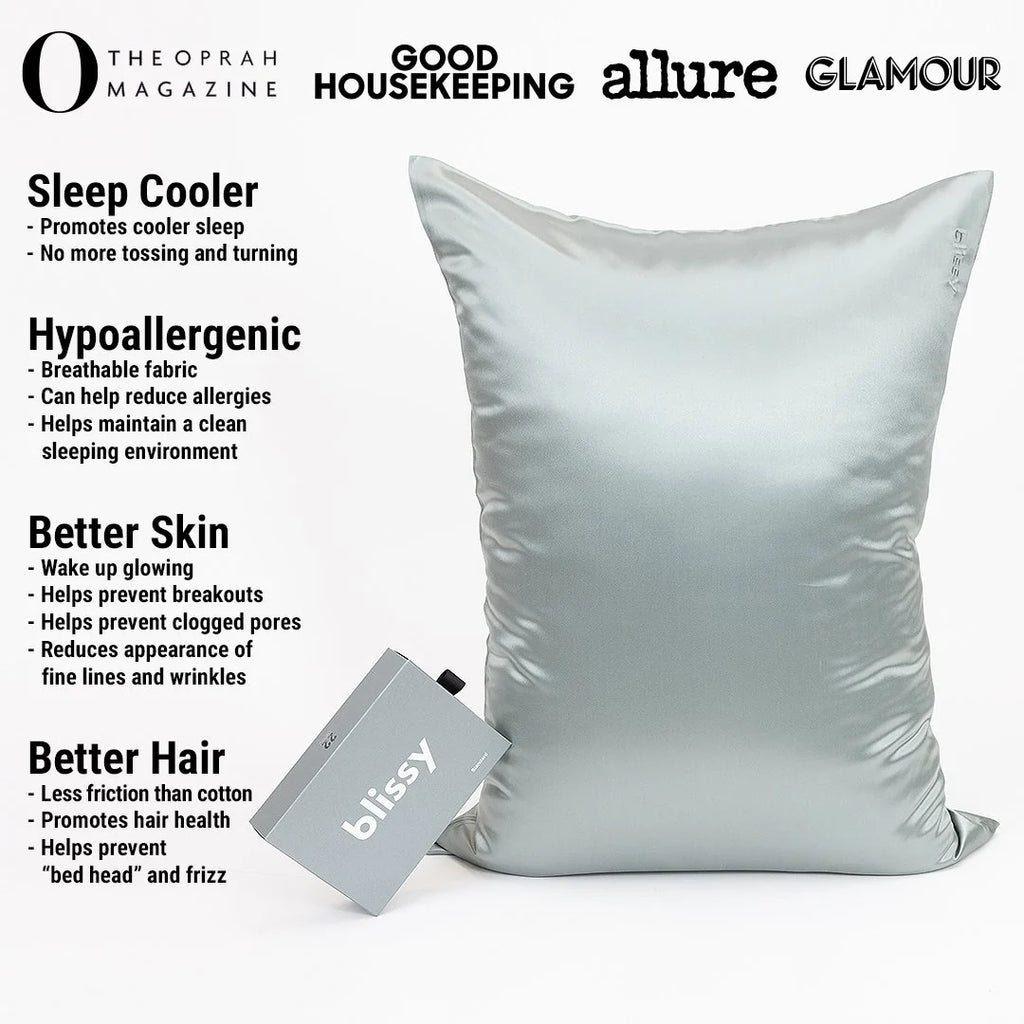 Silk Pillowcase in Matcha, Standard Size, Made from 100% Mulberry