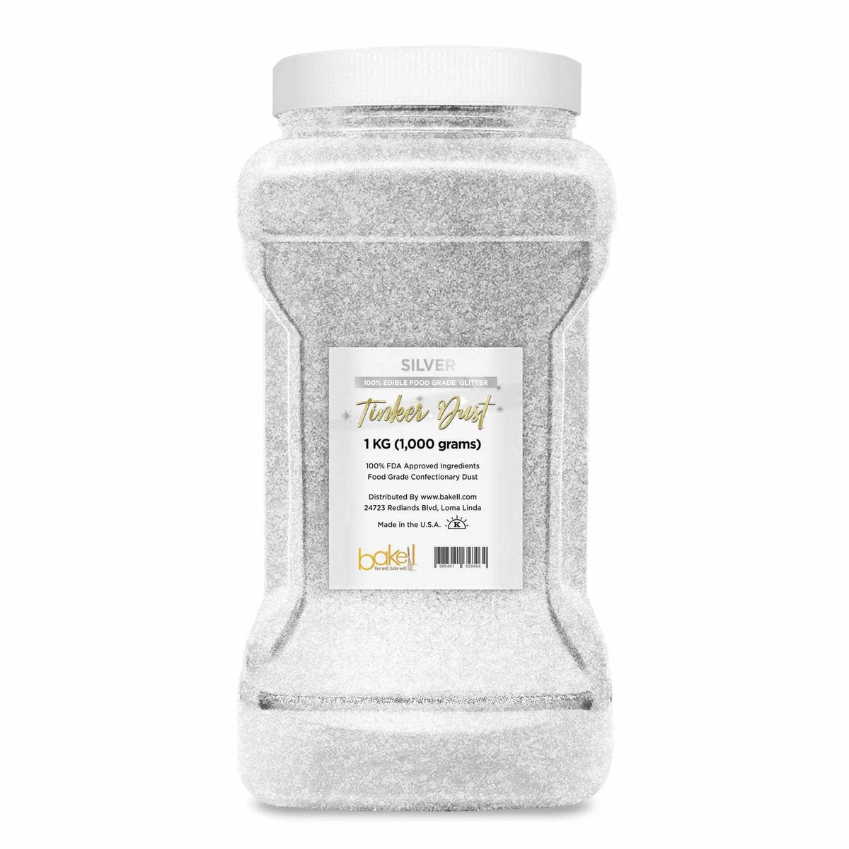 Silver Edible Glitter Dust, 1kg