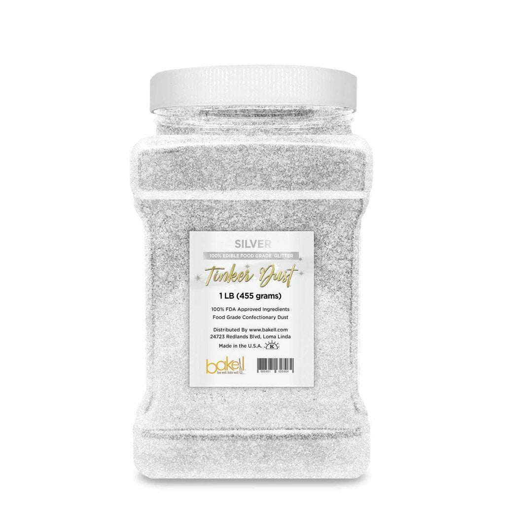 Silver Edible Glitter Dust, 1lb