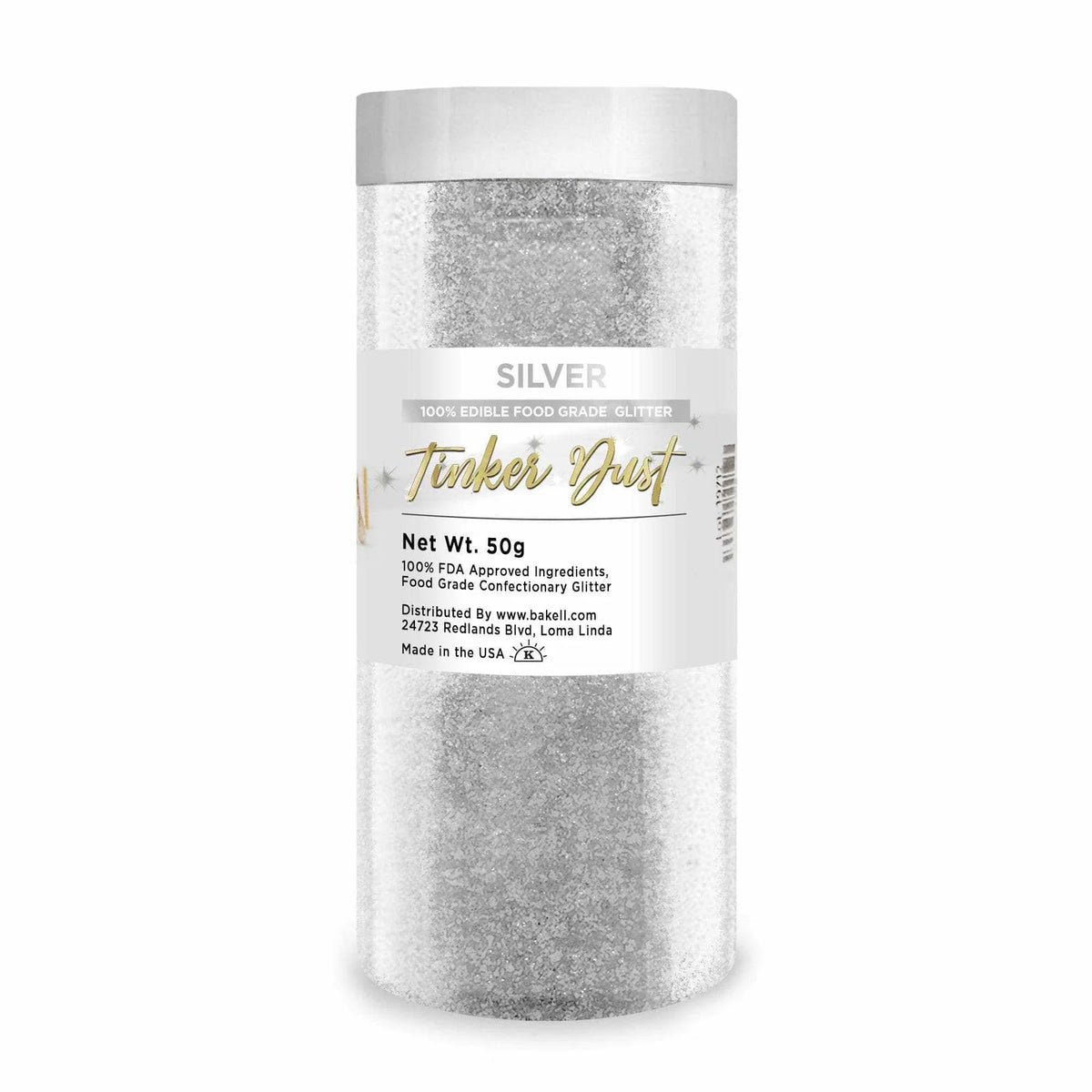 Silver Edible Glitter Dust, 50g