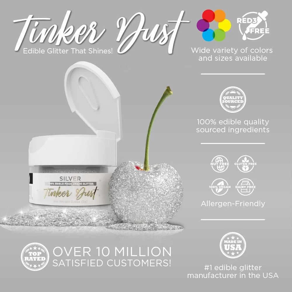 Silver Edible Glitter Dust