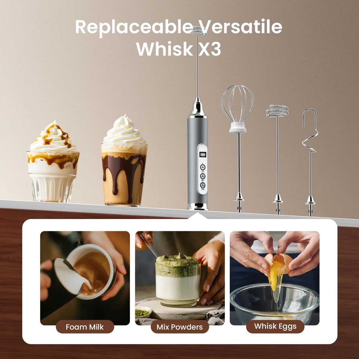 Silver Milk Frother