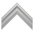 Silver Mirror Frame Border with a Three-Tier Inner Edge and Softly Rounded Profile, 2 1/4 Inches Wide