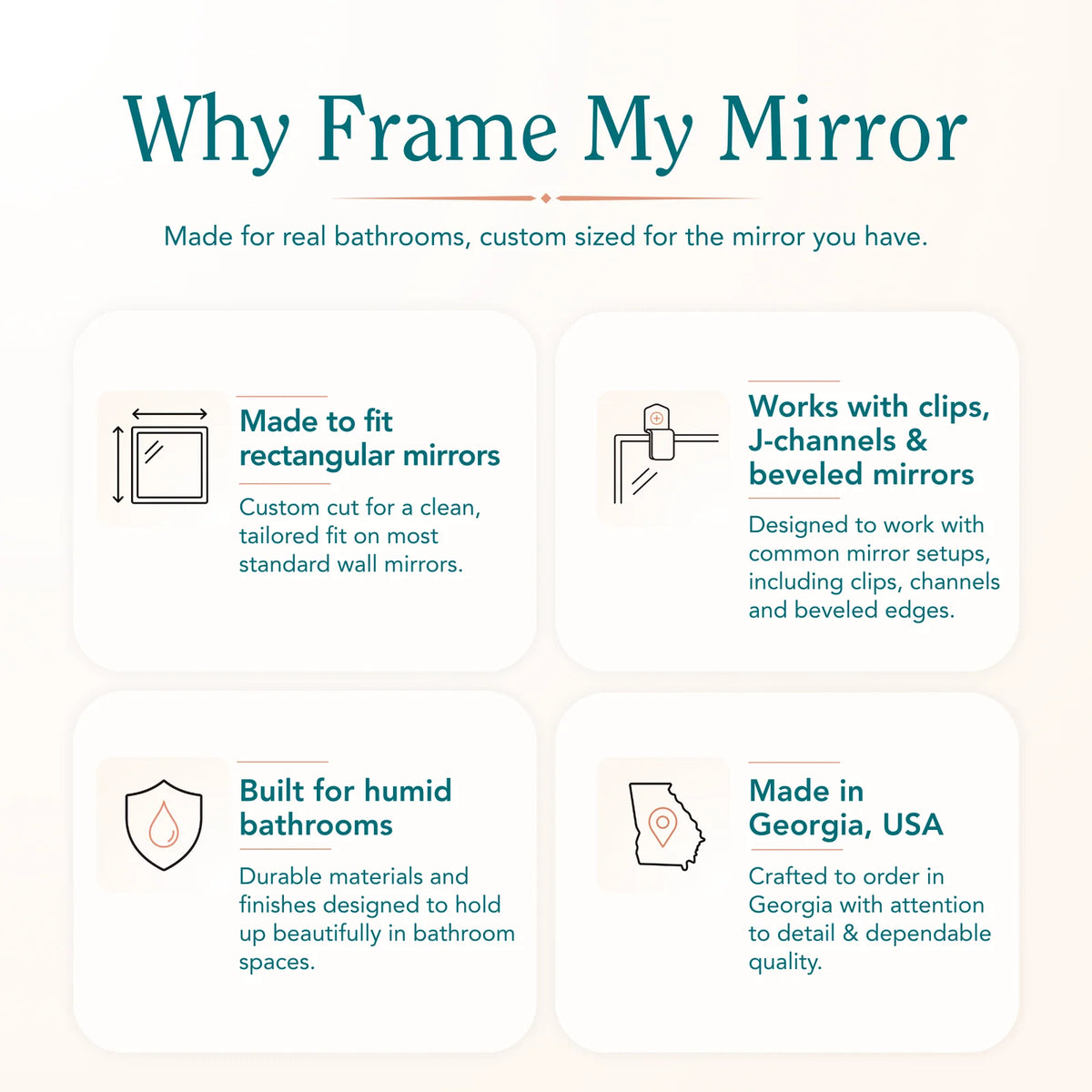 Silver Mirror Frame Border with a Three-Tier Inner Edge and Softly Rounded Profile, 2 1/4 Inches Wide