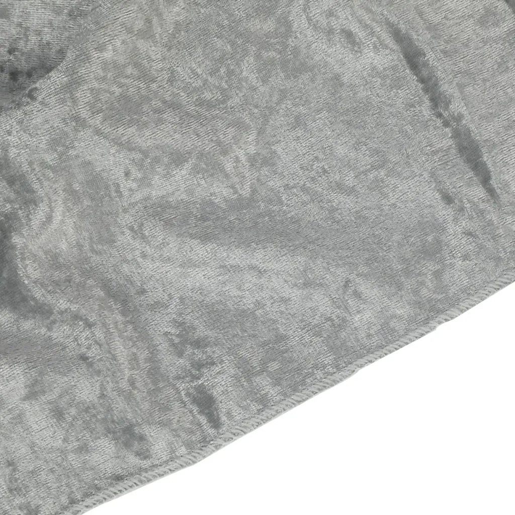 Silver Velvet Rectangle Tablecloth, 90 x 132 Inch Seamless Design
