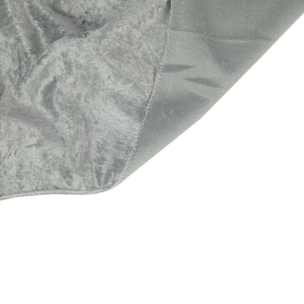 Silver Velvet Rectangle Tablecloth, 90 x 132 Inch Seamless Design